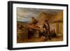 An Irish Eviction, 1850 (Oil on Panel)-Frederick Goodall-Framed Giclee Print