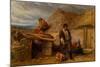 An Irish Eviction, 1850 (Oil on Panel)-Frederick Goodall-Mounted Giclee Print