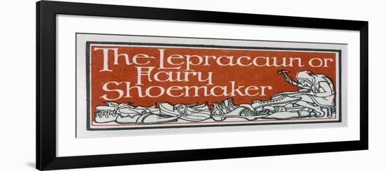 An Irish Leprechaun or Fairy Shoemaker-George Denham-Framed Premium Giclee Print