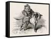 An Irish "Luricane" Riding on a Dog-Collin De Plancy-Framed Stretched Canvas