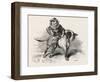 An Irish "Luricane" Riding on a Dog-Collin De Plancy-Framed Art Print