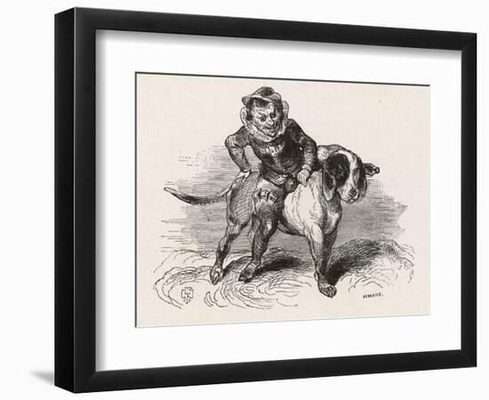 An Irish "Luricane" Riding on a Dog-Collin De Plancy-Framed Art Print