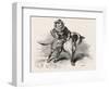 An Irish "Luricane" Riding on a Dog-Collin De Plancy-Framed Art Print