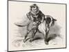 An Irish "Luricane" Riding on a Dog-Collin De Plancy-Mounted Art Print