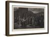 An Irish Patern at Balla, County Mayo, the Long Station-Charles Green-Framed Giclee Print