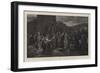 An Irish Patern at Balla, County Mayo, the Long Station-Charles Green-Framed Giclee Print