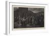 An Irish Patern at Balla, County Mayo, the Long Station-Charles Green-Framed Giclee Print