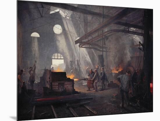 An Iron Foundry-Fernand Cormon-Mounted Giclee Print