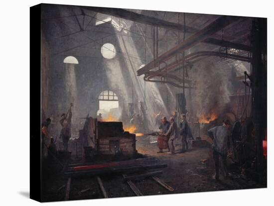 An Iron Foundry-Fernand Cormon-Stretched Canvas