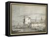 An Island in the Lagoon-Canaletto-Framed Stretched Canvas