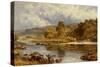 An Island on the LLugwy Just Below Capel Curig, North Wales-Benjamin Williams Leader-Stretched Canvas