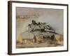 An Israel Defense Force Magach 7 Main Battle Tank in the Negev Desert-Stocktrek Images-Framed Photographic Print