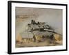 An Israel Defense Force Magach 7 Main Battle Tank in the Negev Desert-Stocktrek Images-Framed Photographic Print