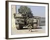 An Israel Defense Force Merkava Mark II Main Battle Tank in Urban Warfare-Stocktrek Images-Framed Photographic Print