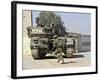 An Israel Defense Force Merkava Mark II Main Battle Tank in Urban Warfare-Stocktrek Images-Framed Photographic Print