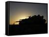 An Israel Defense Force Merkava Mark IV Main Battle Tank at Sunset-Stocktrek Images-Framed Stretched Canvas