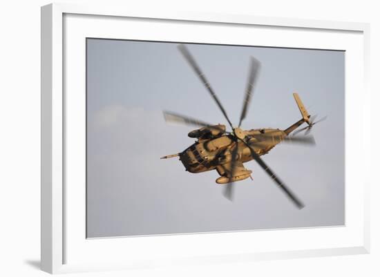 An Israeli Air Force Ch-53 Yasur Helicopter in Flight over Israel-Stocktrek Images-Framed Photographic Print