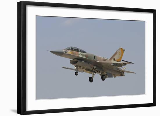 An Israeli Air Force F-16I Sufa Prepares for Landing-Stocktrek Images-Framed Photographic Print