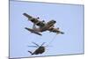 An Israeli Air Force Kc-130H Karnaf Refuels a Ch-53 Yasur Helicopter-Stocktrek Images-Mounted Photographic Print