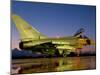 An Italian Air Force Eurofighter Typhoon at Night on Decimomannu Air Base, Italy-Stocktrek Images-Mounted Photographic Print