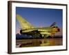 An Italian Air Force Eurofighter Typhoon at Night on Decimomannu Air Base, Italy-Stocktrek Images-Framed Photographic Print