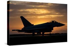 An Italian Air Force F-2000 Typhoon at Sunset-Stocktrek Images-Stretched Canvas