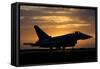 An Italian Air Force F-2000 Typhoon at Sunset-Stocktrek Images-Framed Stretched Canvas