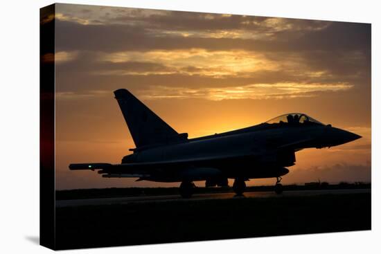 An Italian Air Force F-2000 Typhoon at Sunset-Stocktrek Images-Stretched Canvas