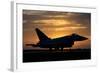 An Italian Air Force F-2000 Typhoon at Sunset-Stocktrek Images-Framed Photographic Print