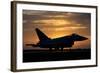 An Italian Air Force F-2000 Typhoon at Sunset-Stocktrek Images-Framed Photographic Print