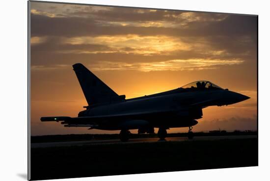 An Italian Air Force F-2000 Typhoon at Sunset-Stocktrek Images-Mounted Photographic Print