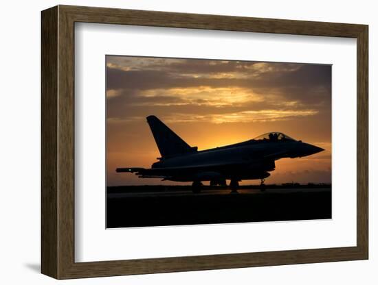 An Italian Air Force F-2000 Typhoon at Sunset-Stocktrek Images-Framed Photographic Print