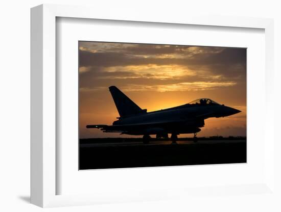 An Italian Air Force F-2000 Typhoon at Sunset-Stocktrek Images-Framed Photographic Print