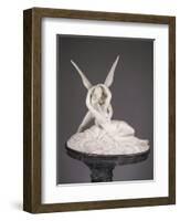 An Italian Alabaster Group Entitled Cupid and Psyche, Late 19th Century-Antonio Canova-Framed Giclee Print