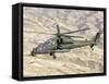 An Italian Army AW-129 Mangusta over Afghanistan-Stocktrek Images-Framed Stretched Canvas