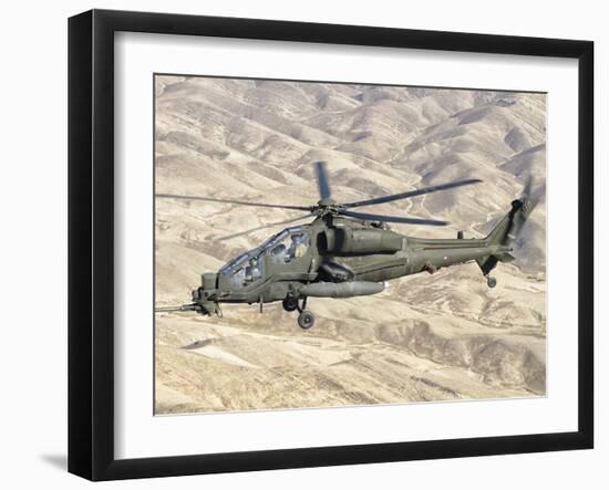 An Italian Army AW-129 Mangusta over Afghanistan-Stocktrek Images-Framed Photographic Print