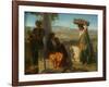 An Italian Family, 1856 (Oil on Canvas)-Paul Falconer Poole-Framed Giclee Print