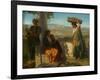 An Italian Family, 1856 (Oil on Canvas)-Paul Falconer Poole-Framed Giclee Print