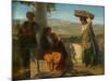 An Italian Family, 1856 (Oil on Canvas)-Paul Falconer Poole-Mounted Giclee Print