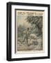 An Italian Farmer and His Truffle-Hunting Pig-null-Framed Art Print