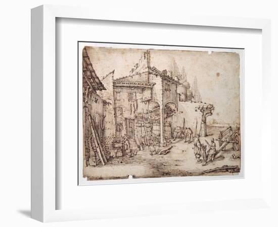 An Italian Farmyard-Jacques Callot-Framed Giclee Print