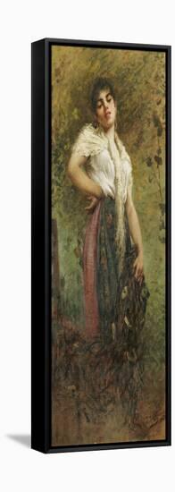 An Italian Fisherwoman-Egisto Lancerotto-Framed Stretched Canvas