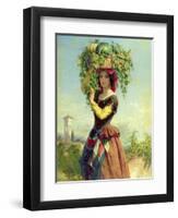 An Italian Fruit Seller-John Adam P. Houston-Framed Giclee Print