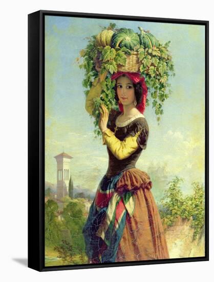 An Italian Fruit Seller-John Adam P. Houston-Framed Stretched Canvas