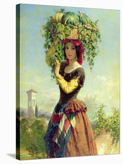 An Italian Fruit Seller-John Adam P. Houston-Stretched Canvas