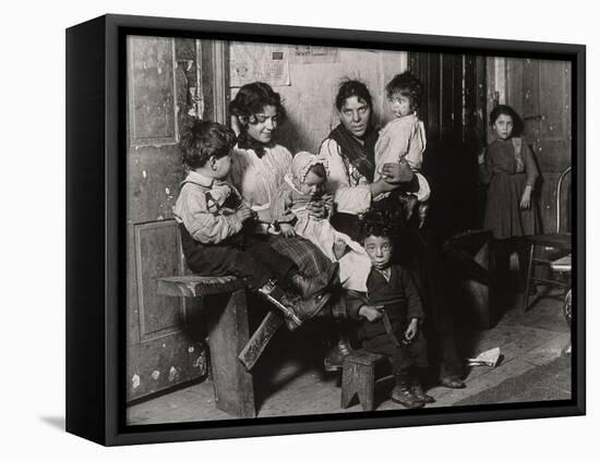 An Italian home near Hull House, Chicago, 1910-Lewis Wickes Hine-Framed Stretched Canvas