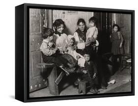 An Italian home near Hull House, Chicago, 1910-Lewis Wickes Hine-Framed Stretched Canvas