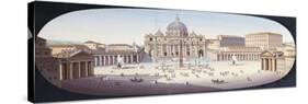 An Italian Micromosaic of St Peter's Piazza and Basilica-null-Stretched Canvas