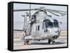 An Italian Navy EH101 Helicopter at Forward Operating Base Herat, Afghanistan-Stocktrek Images-Framed Stretched Canvas