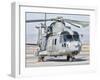 An Italian Navy EH101 Helicopter at Forward Operating Base Herat, Afghanistan-Stocktrek Images-Framed Photographic Print